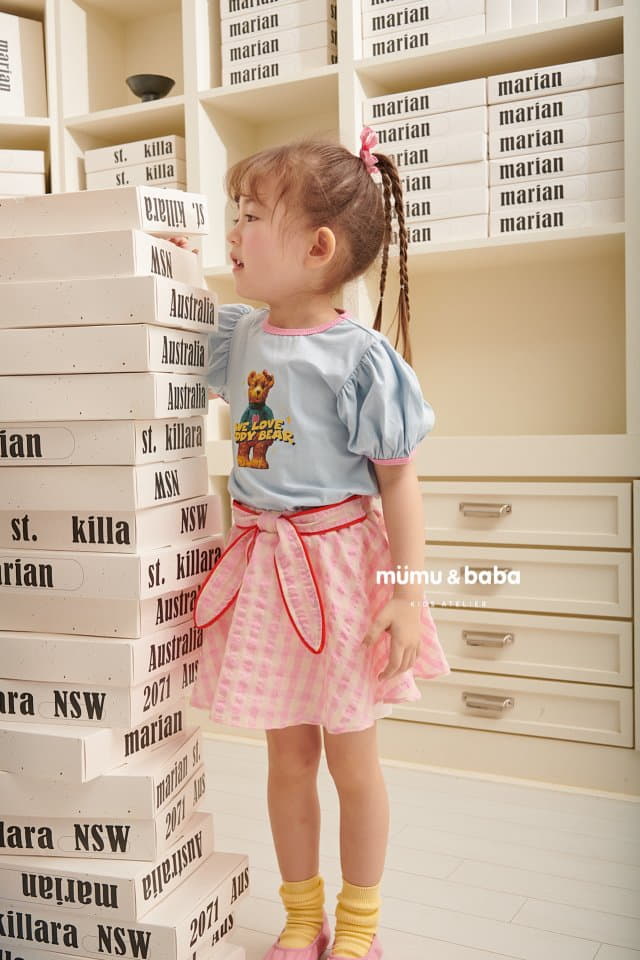 Mumunbaba - Korean Children Fashion - #prettylittlegirls - Check Melon Skirt Leggings - 7