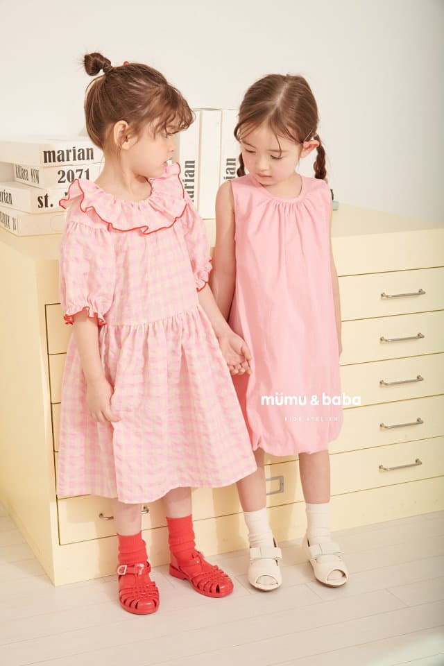 Mumunbaba - Korean Children Fashion - #stylishchildhood - Check Melon One-piece - 3