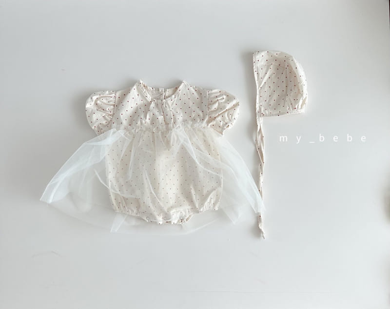 My Bebe - Korean Baby Fashion - #babyboutique - Baby Sha Bodysuit Set - 3