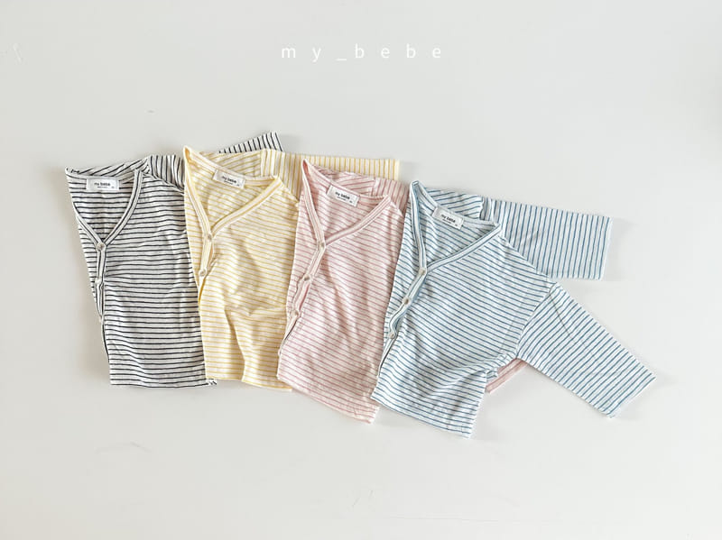 My Bebe - Korean Children Fashion - #stylishchildhood - Kid Linen Cardigan Set - 4