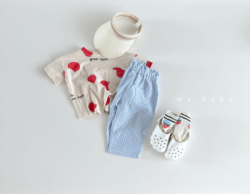My Bebe - Korean Children Fashion - #childrensboutique - Kid Aqua Short Sleeves Tee - 7