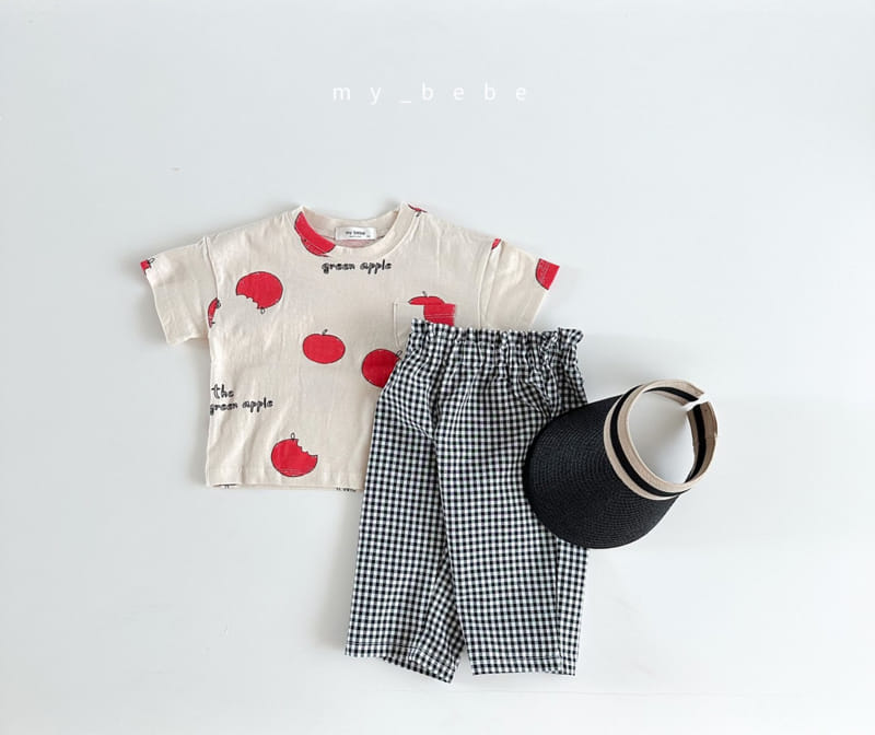 My Bebe - Korean Children Fashion - #designkidswear - Kid Aqua Short Sleeves Tee - 8