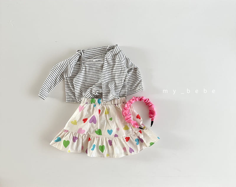 My Bebe - Korean Children Fashion - #designkidswear - Kid Linen Cardigan Set - 6