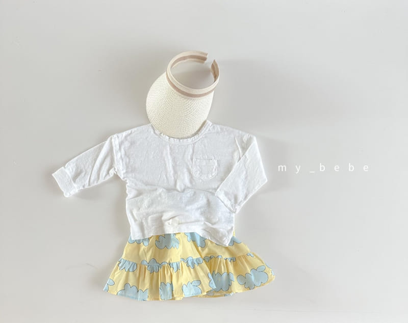 My Bebe - Korean Children Fashion - #designkidswear - Kid Linen Pocket Tee - 5