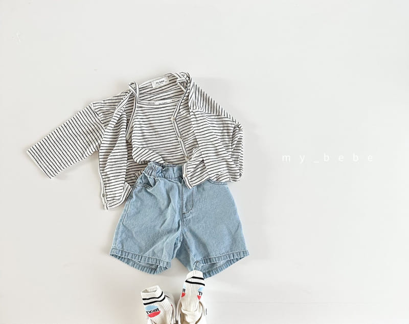 My Bebe - Korean Children Fashion - #discoveringself - Kid Linen Cardigan Set - 7