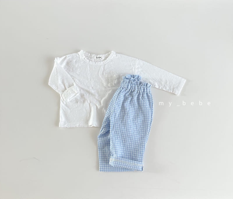 My Bebe - Korean Children Fashion - #discoveringself - Kid Linen Pocket Tee - 6