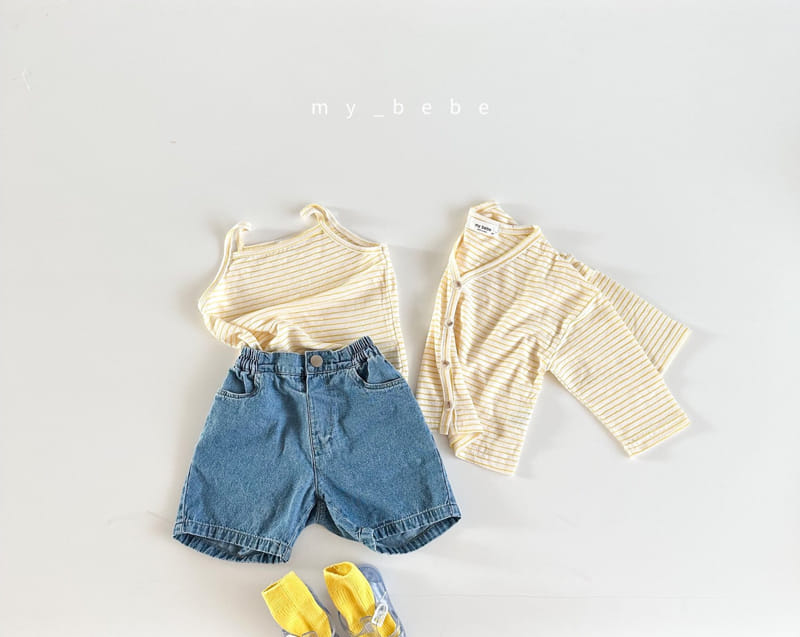My Bebe - Korean Children Fashion - #kidzfashiontrend - Kid Linen Cardigan Set - 11