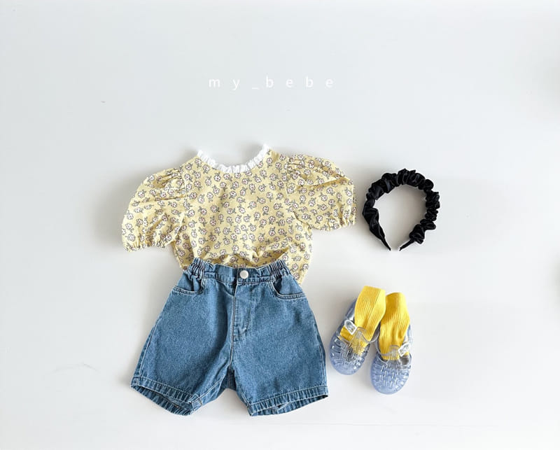 My Bebe - Korean Children Fashion - #todddlerfashion - Kid Denim Shorts - 6