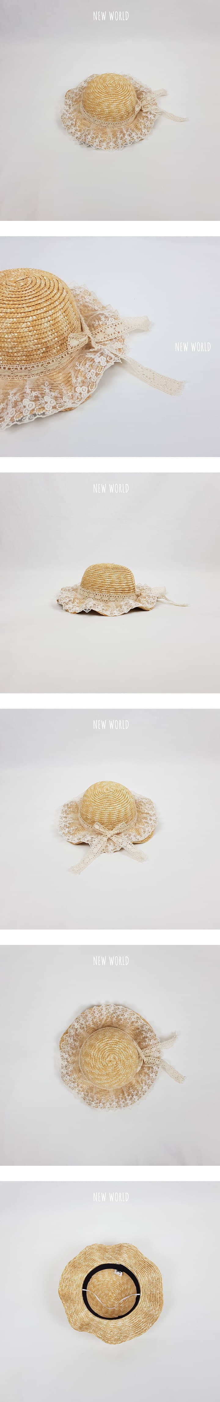 New World - Korean Children Fashion - #todddlerfashion - Straw Lace Hat