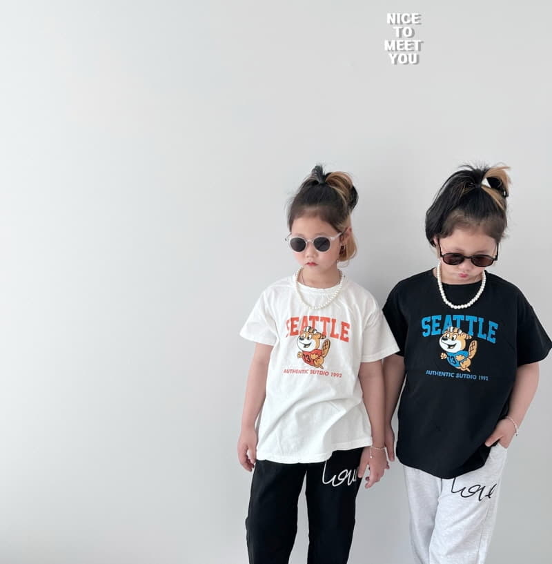 Nice To Meet You - Korean Children Fashion - #designkidswear - Seatle Tee - 4