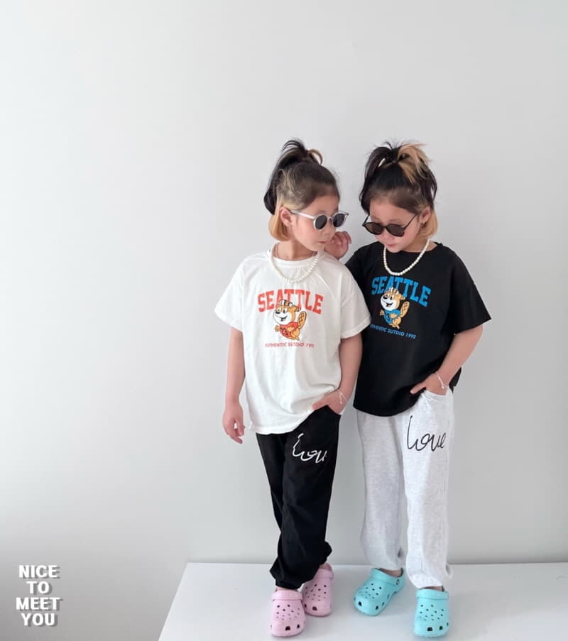 Nice To Meet You - Korean Children Fashion - #kidsshorts - Seatle Tee - 6