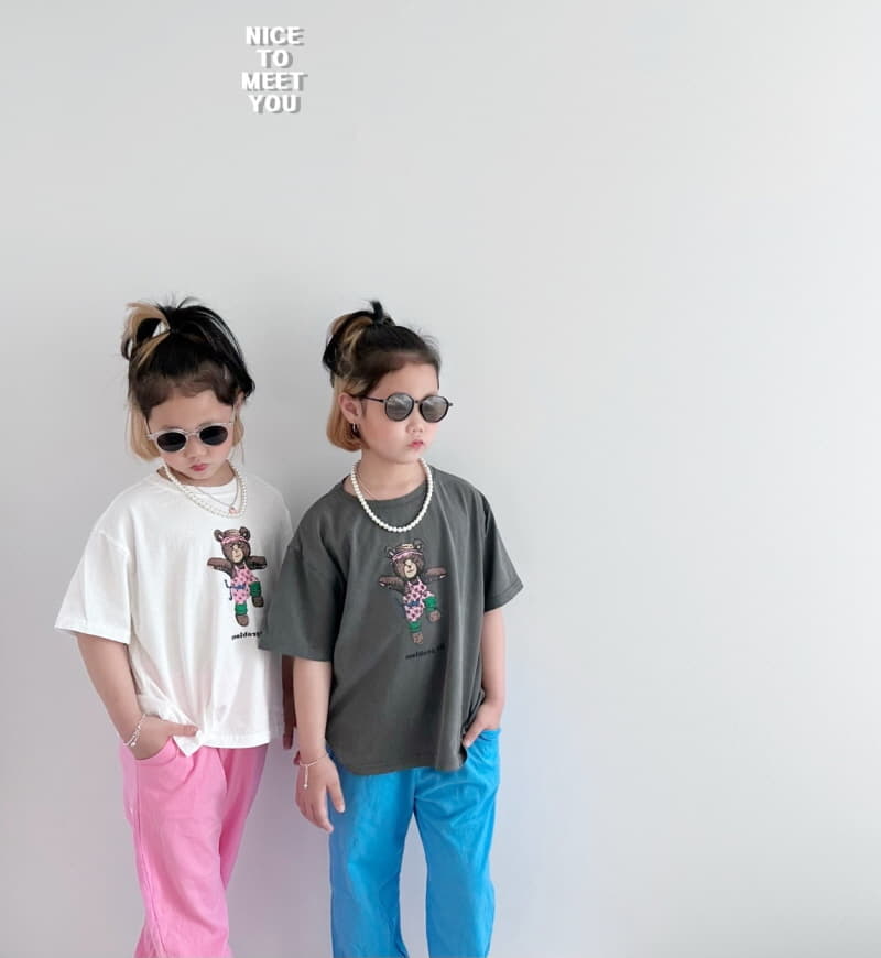 Nice To Meet You - Korean Children Fashion - #magicofchildhood - Exercise Bear Tee - 7