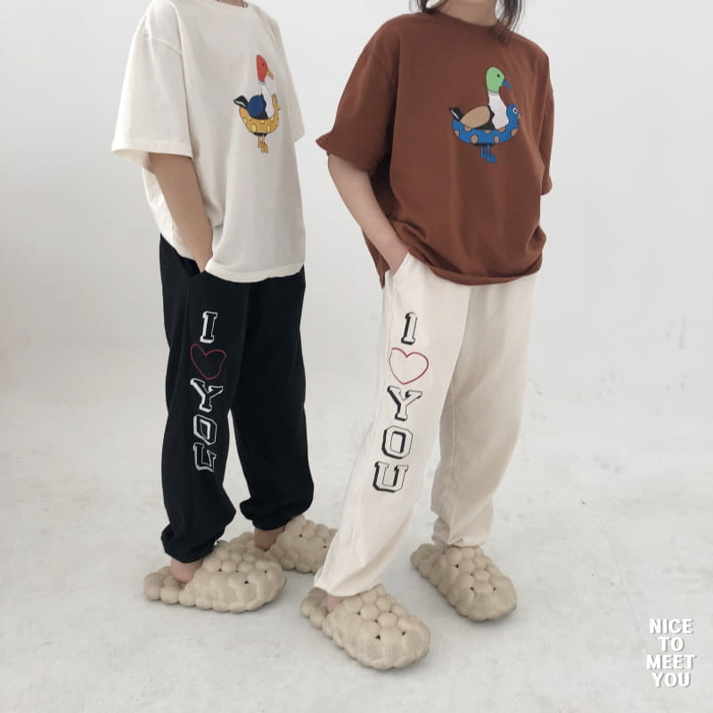 Nice To Meet You - Korean Children Fashion - #todddlerfashion - I U Pants - 4