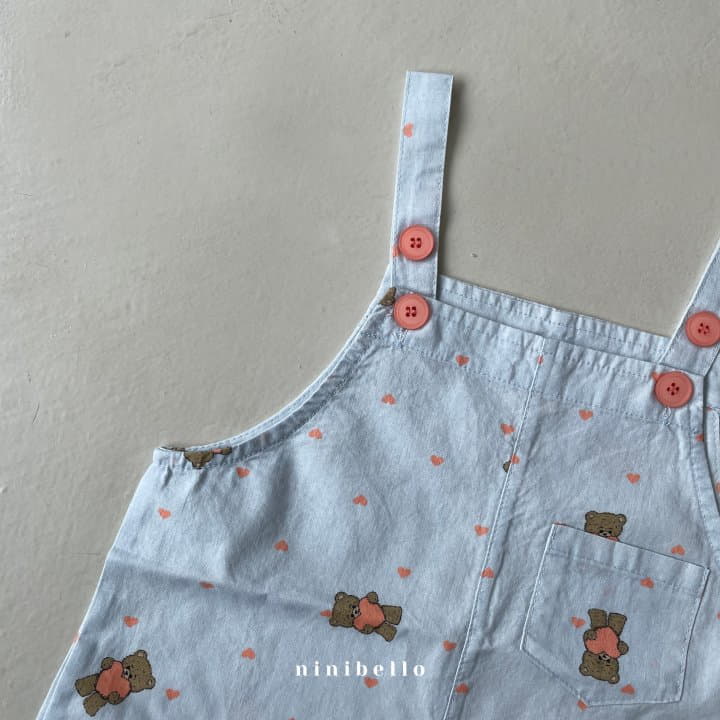 Ninibello - Korean Children Fashion - #toddlerclothing - Love It Dungarees Pants - 9