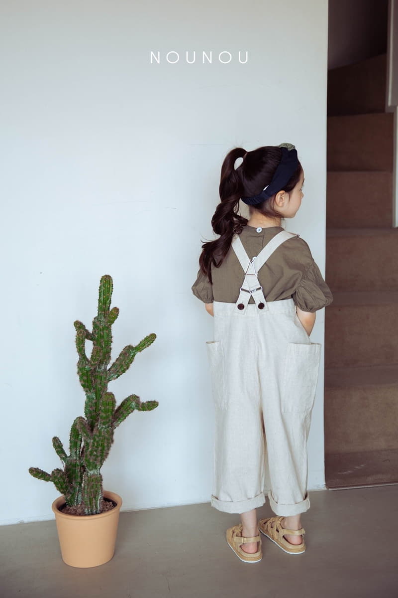 Nounou - Korean Children Fashion - #childofig - Bread Dungarees Pants - 9