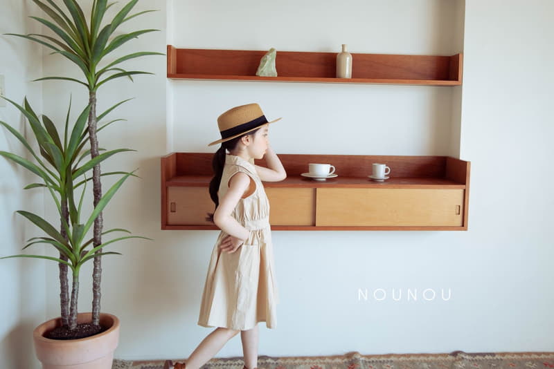 Nounou - Korean Children Fashion - #kidsstore - Cream One-piece - 11