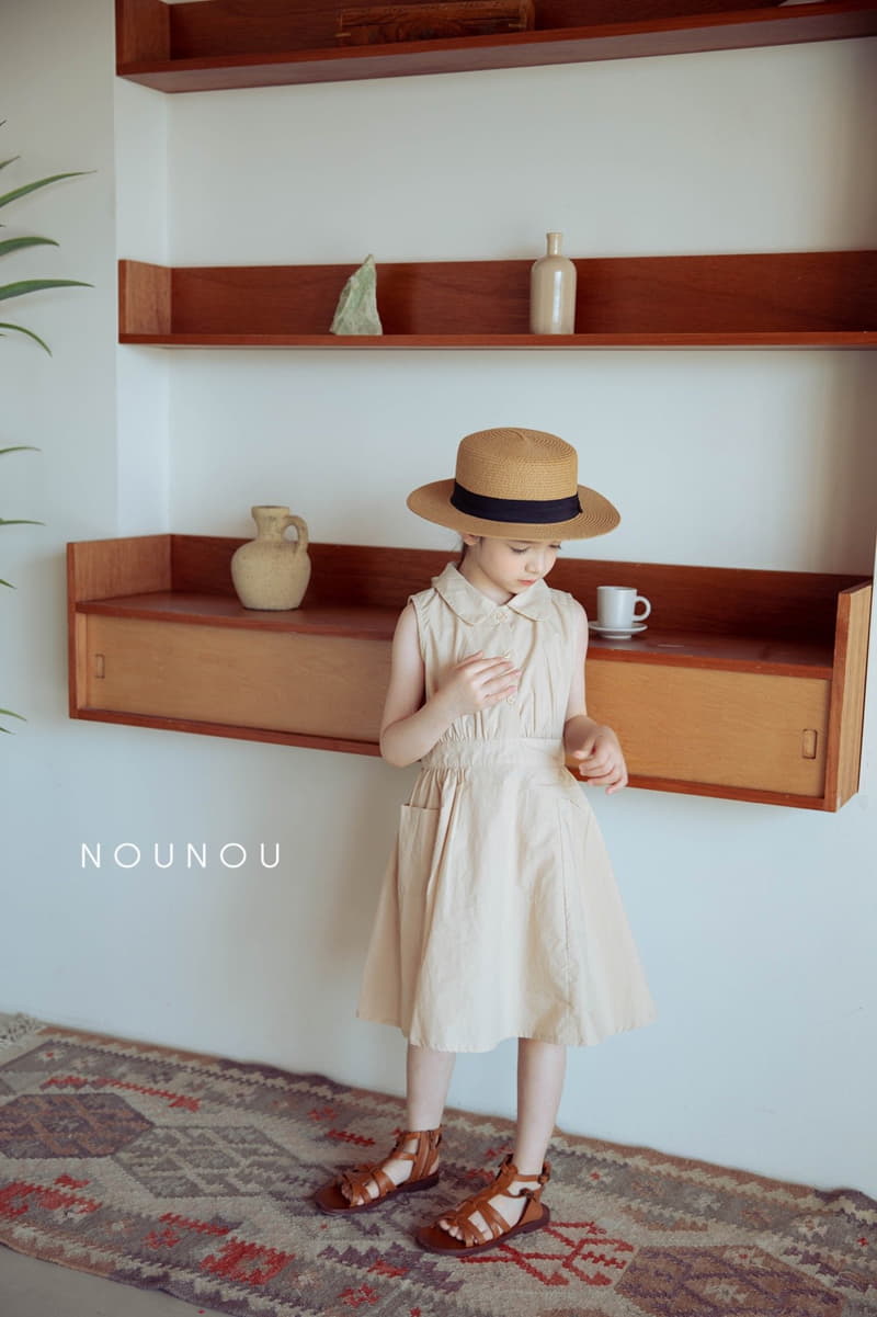 Nounou - Korean Children Fashion - #toddlerclothing - Cream One-piece - 4