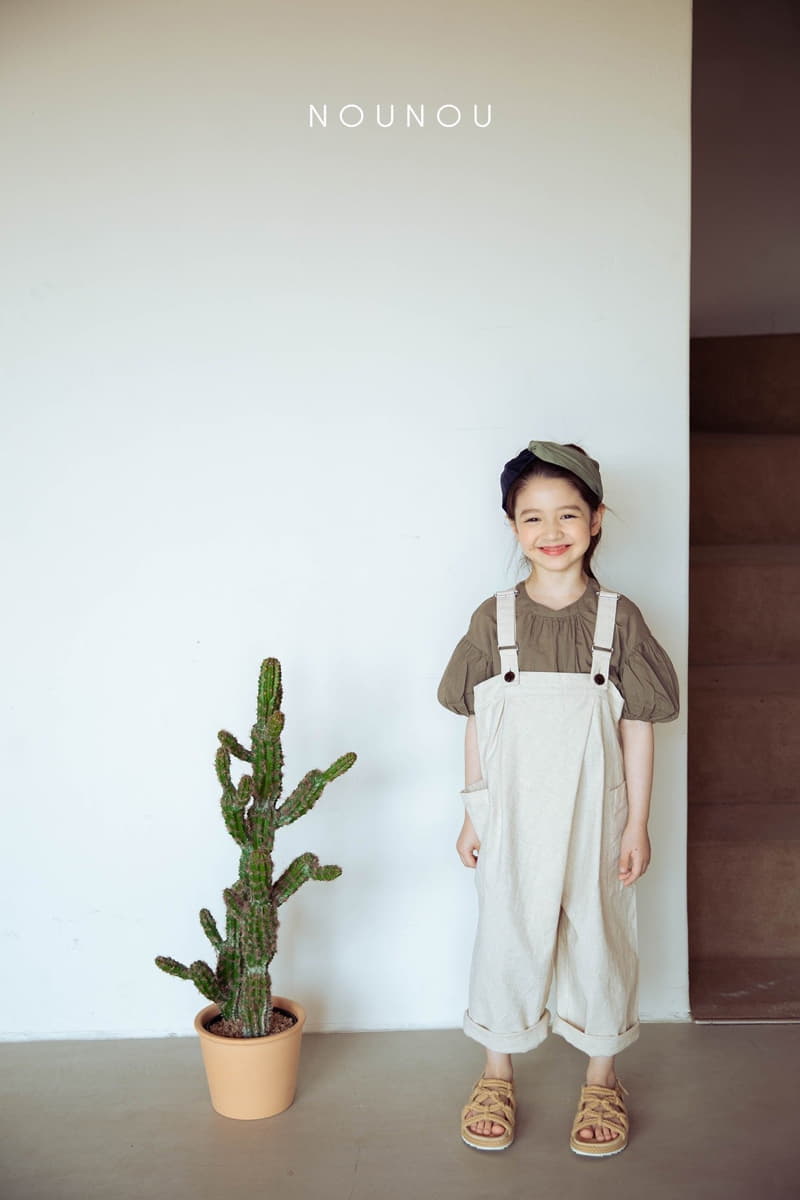 Nounou - Korean Children Fashion - #toddlerclothing - Bread Dungarees Pants - 7