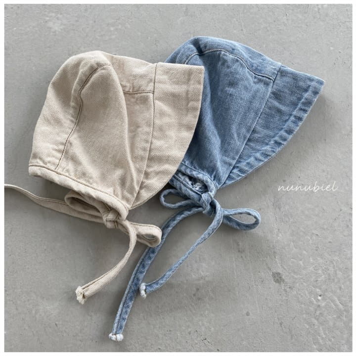 Nunubiel - Korean Baby Fashion - #babygirlfashion - Cut Denim Bodysuit with Bonnet - 3