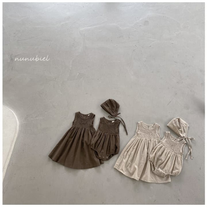 Nunubiel - Korean Baby Fashion - #babylifestyle - Leaf Bodysuit with Bonnet - 3