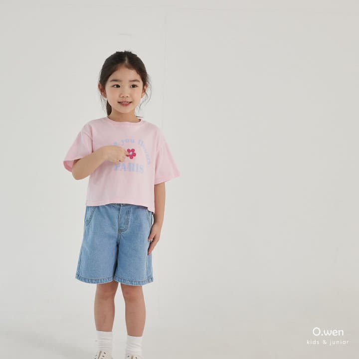 O Wen - Korean Children Fashion - #designkidswear - Flower Crop Tee