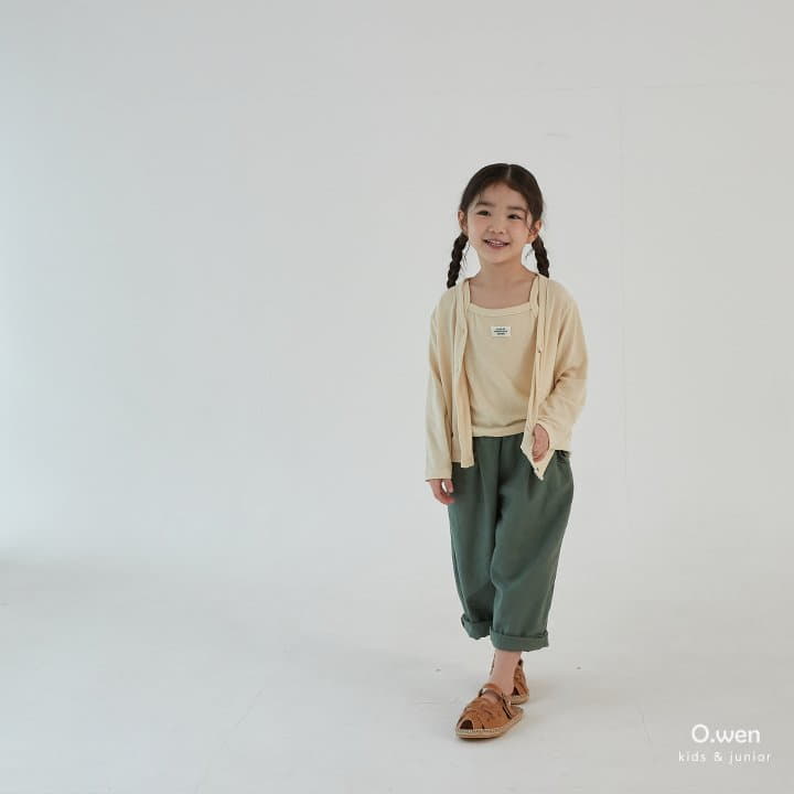 O Wen - Korean Children Fashion - #designkidswear - cool Cardigan Sleeveless Set