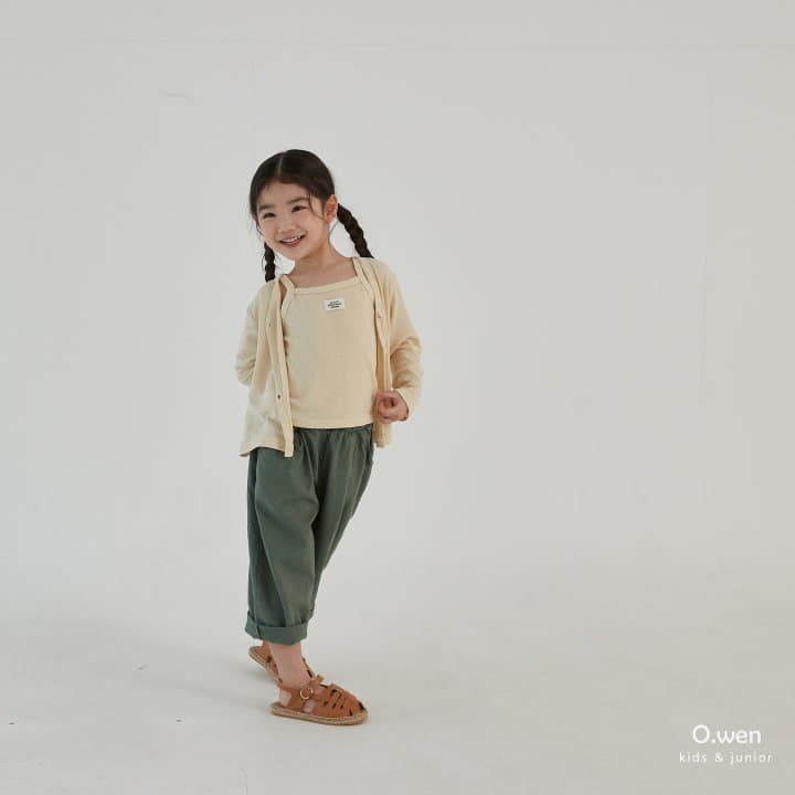 O Wen - Korean Children Fashion - #discoveringself - cool Cardigan Sleeveless Set - 2