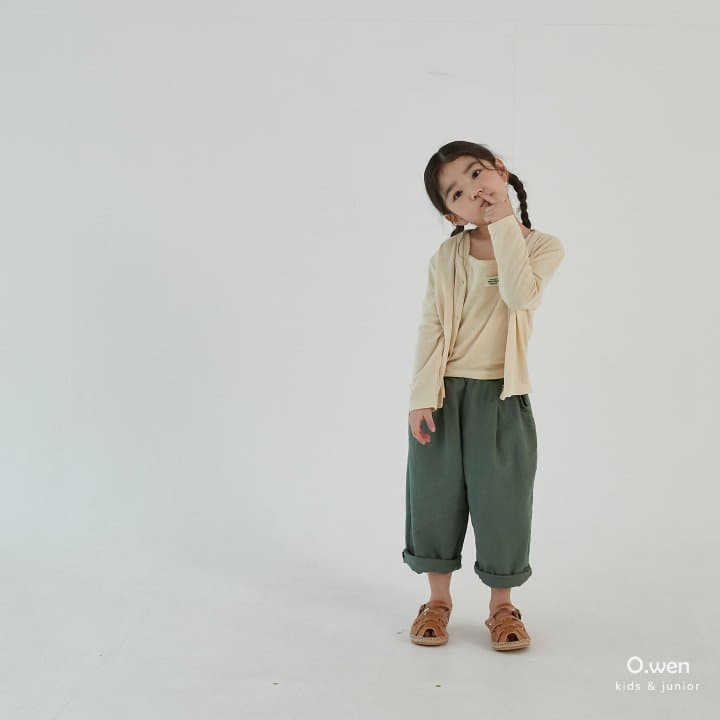 O Wen - Korean Children Fashion - #fashionkids - cool Cardigan Sleeveless Set - 3