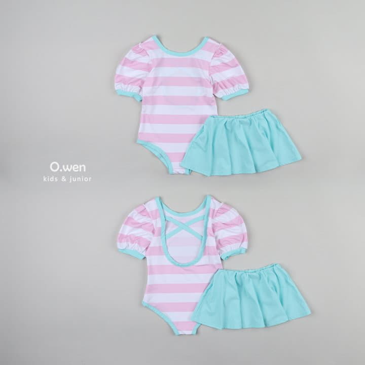 O Wen - Korean Children Fashion - #kidsshorts - Nimo Swim Bodysuit with Skirt Set