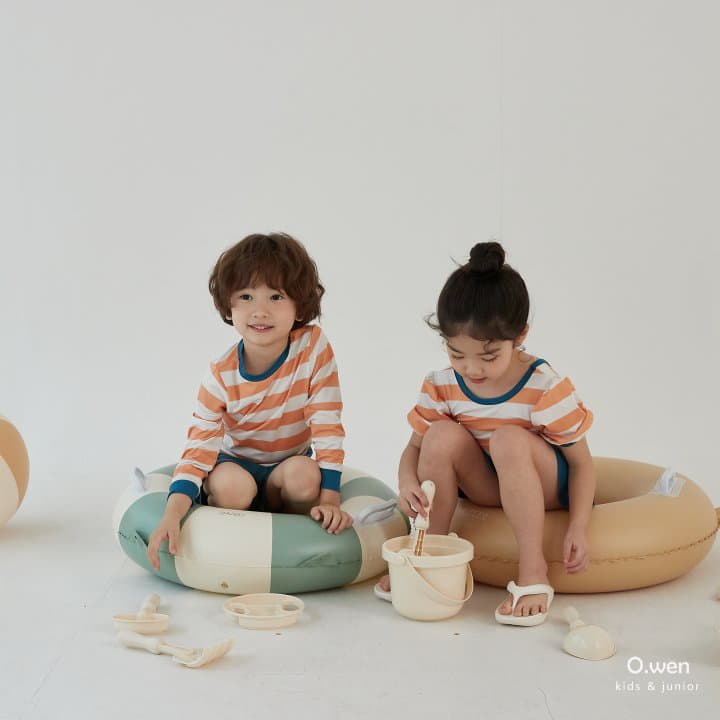 O Wen - Korean Children Fashion - #kidzfashiontrend - Nimo Swim Bodysuit with Skirt Set - 3
