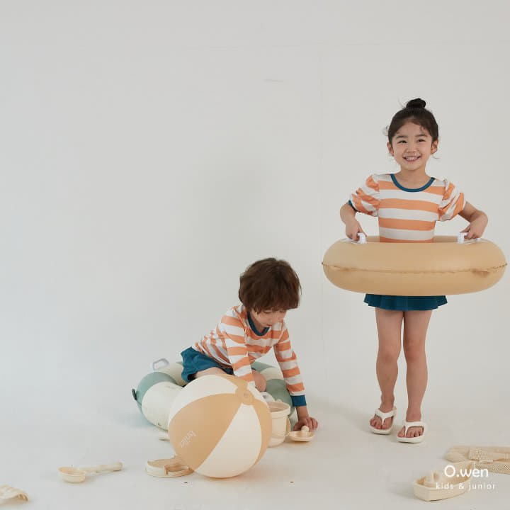 O Wen - Korean Children Fashion - #magicofchildhood - Nimo Swim Bodysuit with Skirt Set - 6