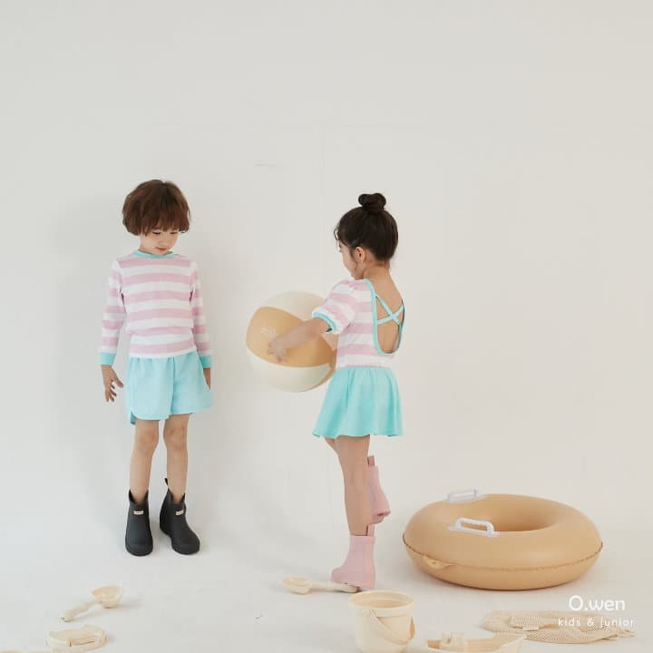 O Wen - Korean Children Fashion - #stylishchildhood - Nimo Swim Bodysuit with Skirt Set - 11