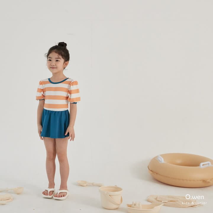 O Wen - Korean Children Fashion - #todddlerfashion - Nimo Swim Bodysuit with Skirt Set - 9