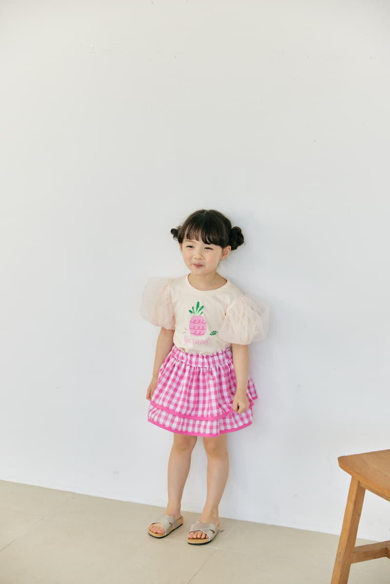 Orange Mom - Korean Children Fashion - #childofig - Mesh Puff Sleeves Tee - 7