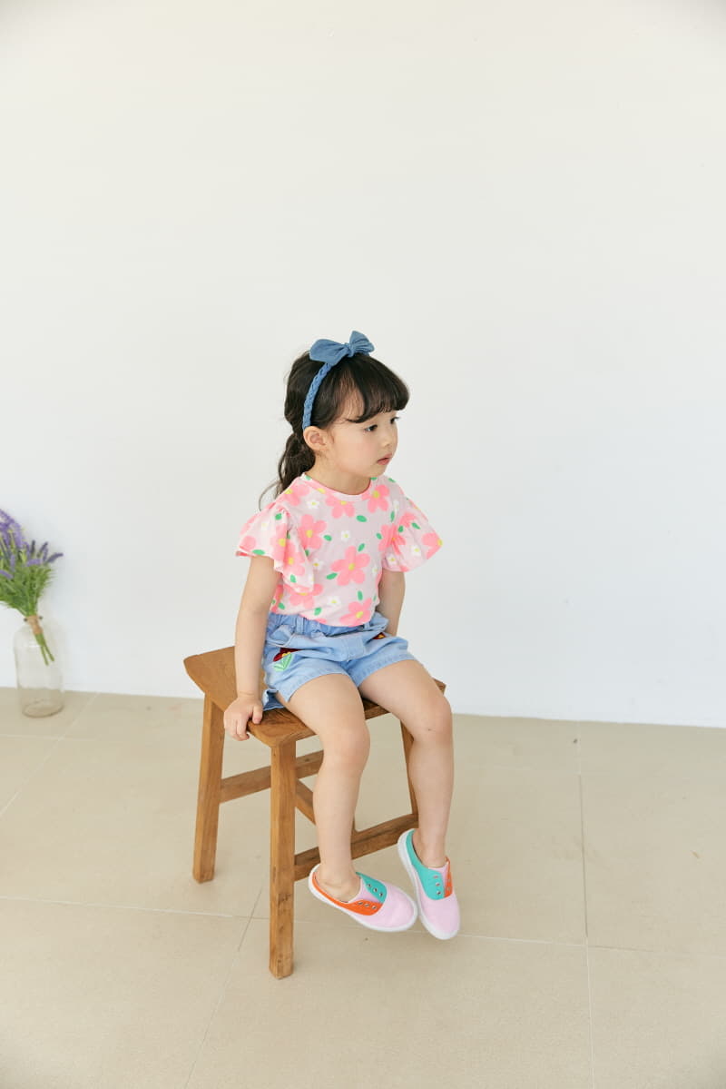 Orange Mom - Korean Children Fashion - #childofig - Flower Embrodiery Shorts - 7