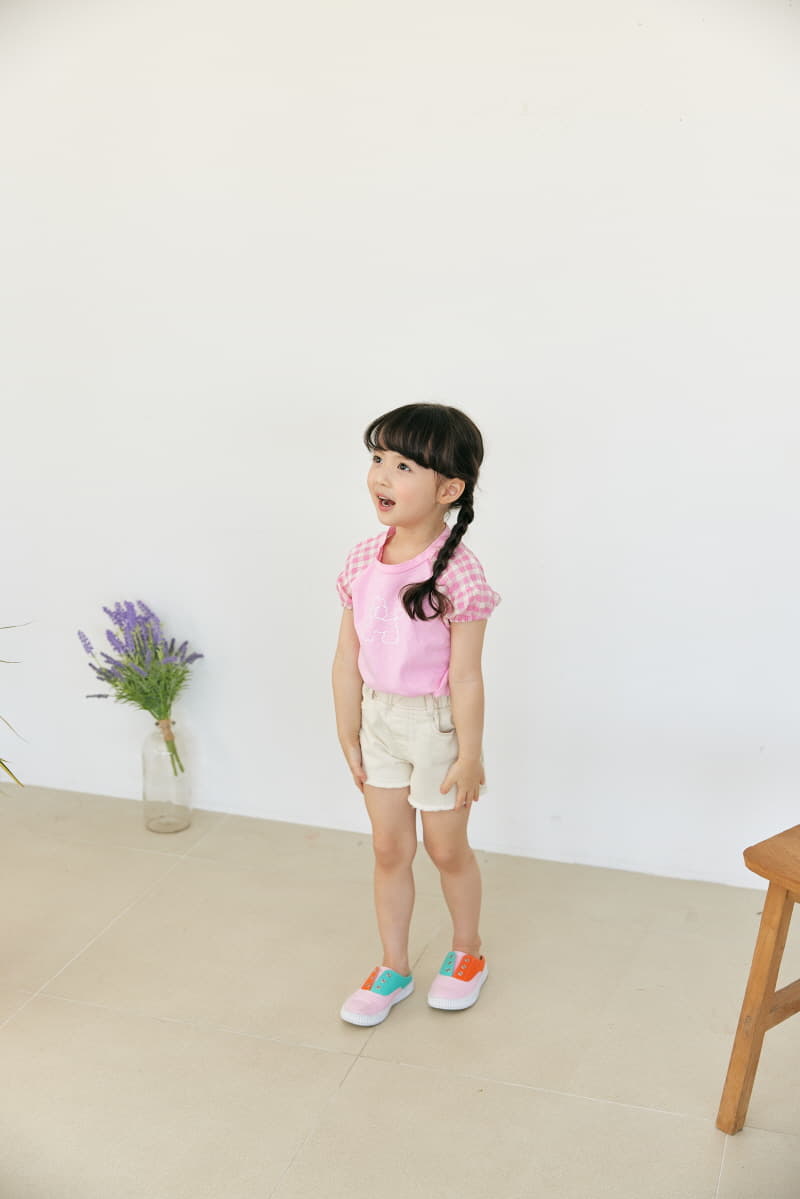 Orange Mom - Korean Children Fashion - #childrensboutique - Check Color Tee - 5