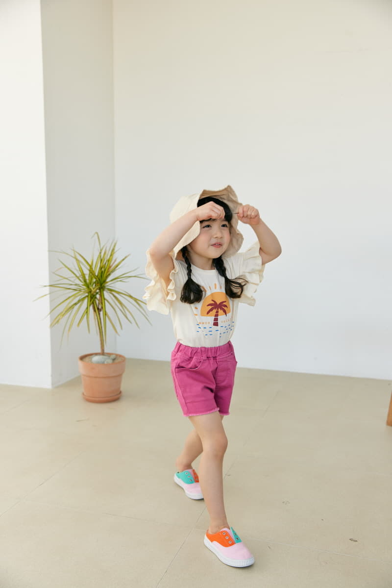 Orange Mom - Korean Children Fashion - #designkidswear - Palm Tee - 2