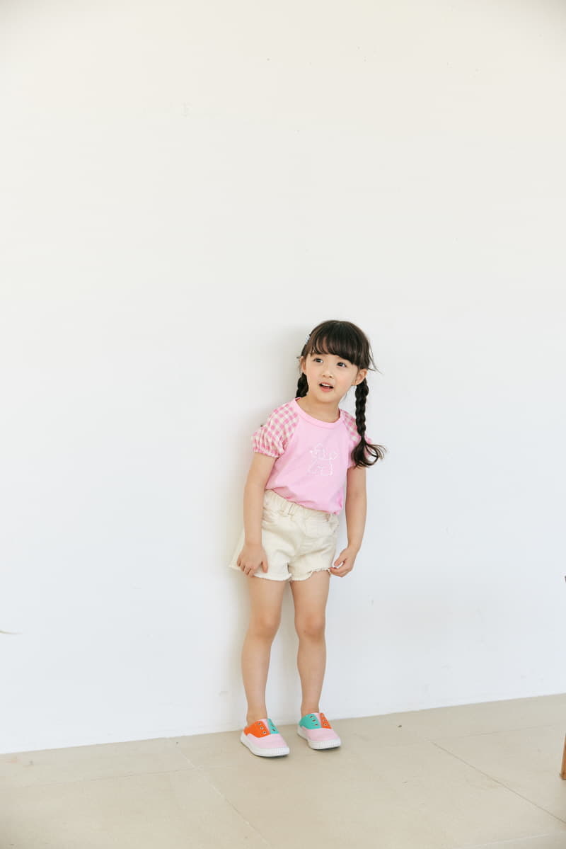 Orange Mom - Korean Children Fashion - #discoveringself - Check Color Tee - 7