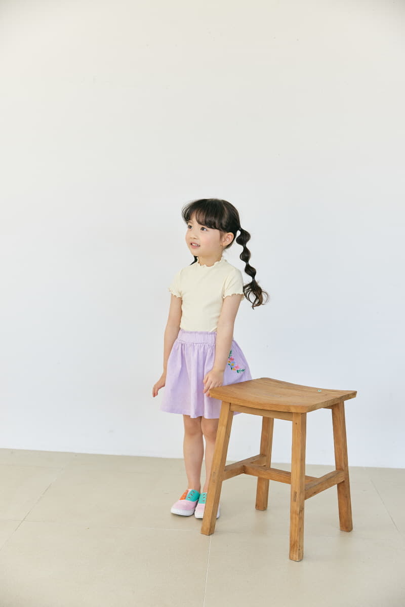 Orange Mom - Korean Children Fashion - #discoveringself - Flower Embroidery Skirt