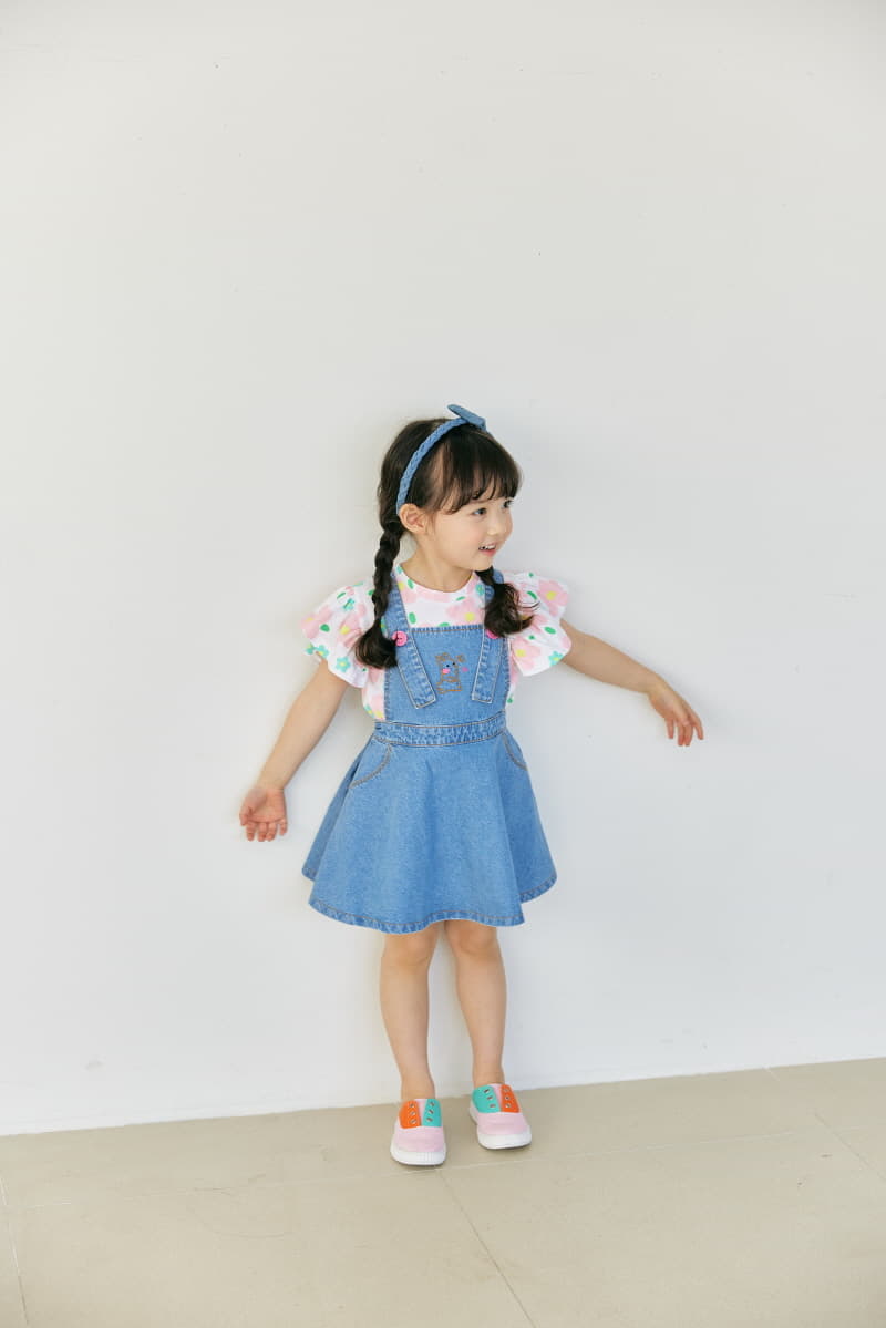 Orange Mom - Korean Children Fashion - #fashionkids - Rabbit Dungarees One-piece