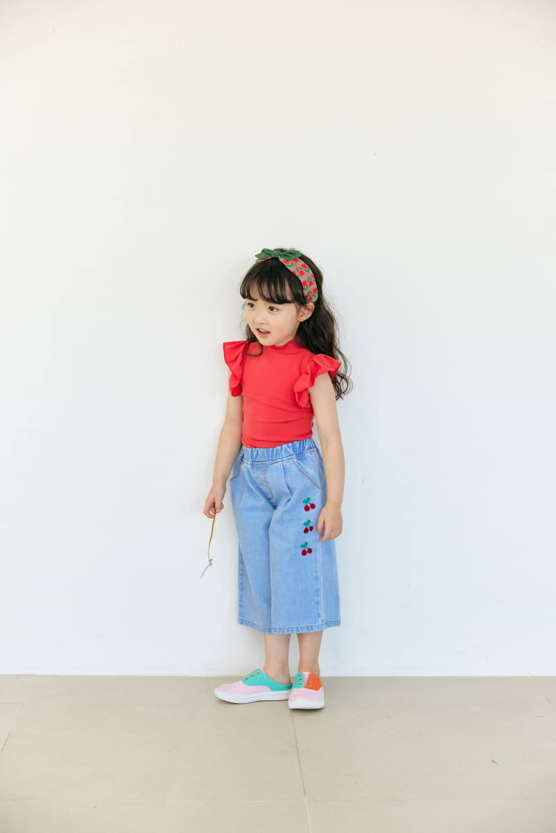 Orange Mom - Korean Children Fashion - #fashionkids - Cherry Tong Pants - 4