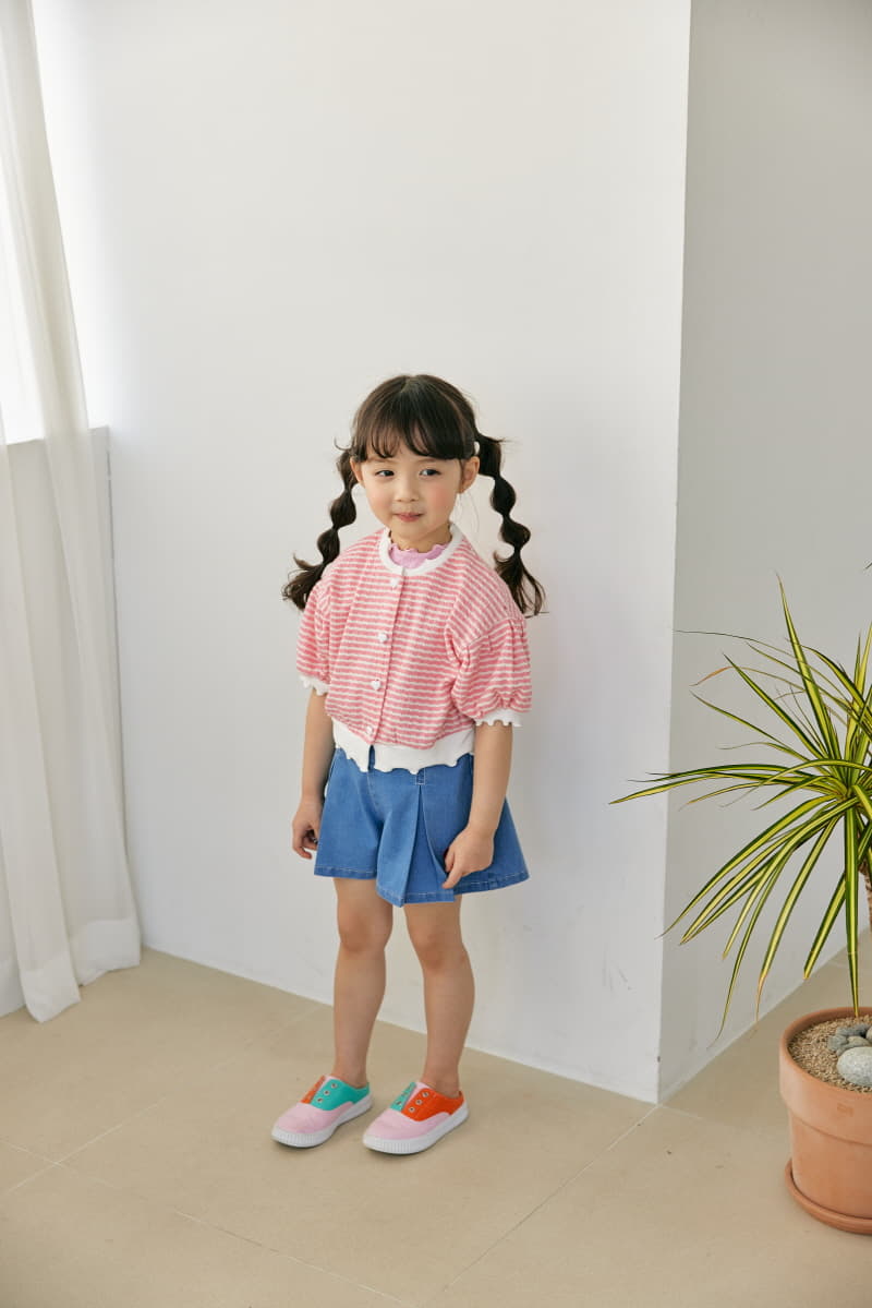 Orange Mom - Korean Children Fashion - #kidsshorts - Jacquard Cardigan - 2