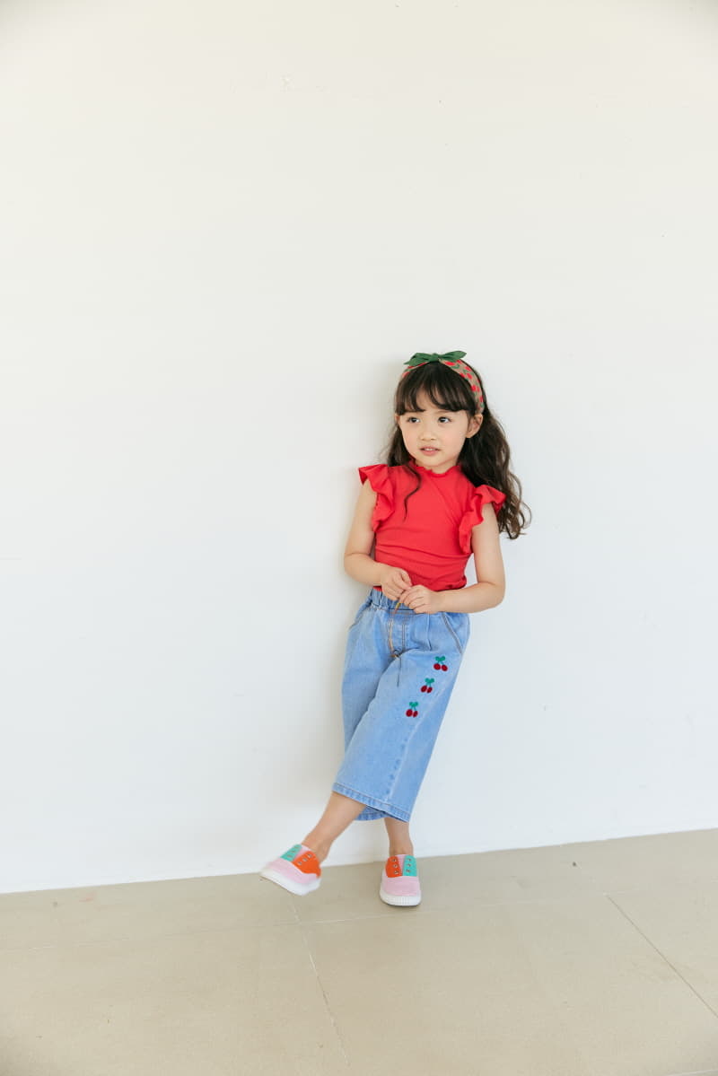 Orange Mom - Korean Children Fashion - #kidsstore - Cherry Tong Pants - 5