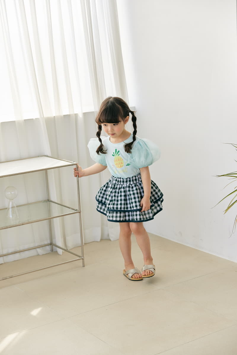 Orange Mom - Korean Children Fashion - #kidsstore - Check Can Can Skirt