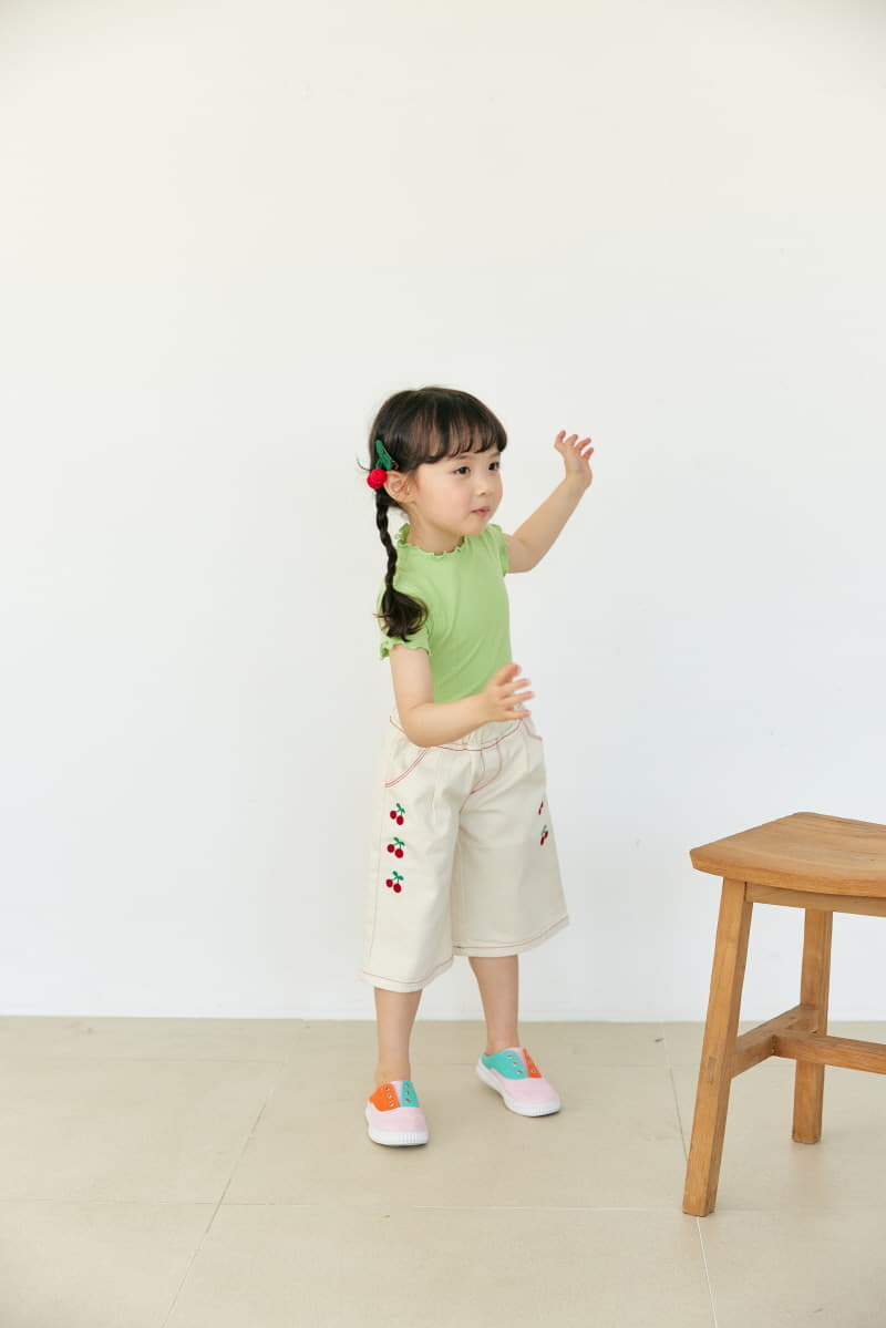 Orange Mom - Korean Children Fashion - #kidzfashiontrend - Cherry Tong Pants - 6