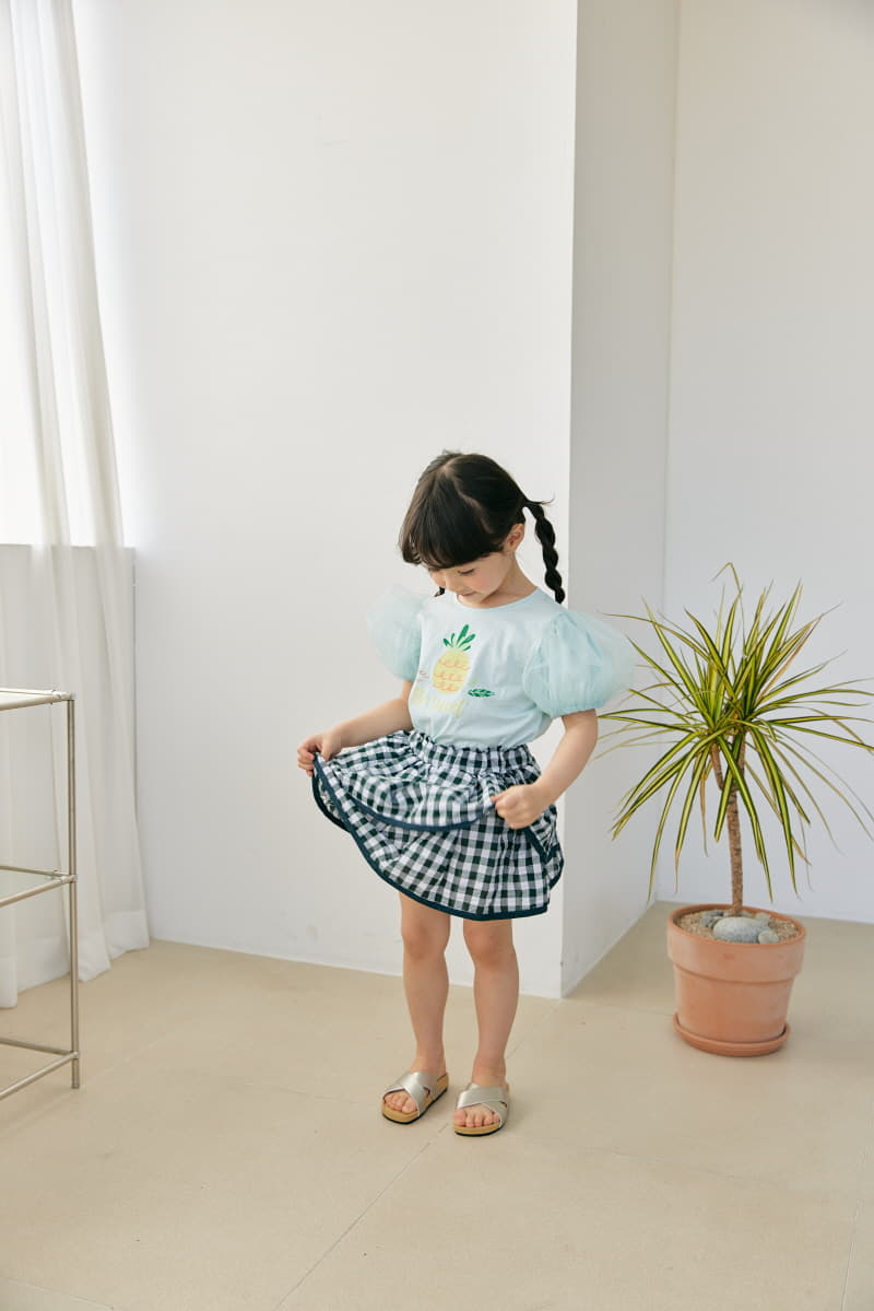 Orange Mom - Korean Children Fashion - #Kfashion4kids - Check Can Can Skirt - 4