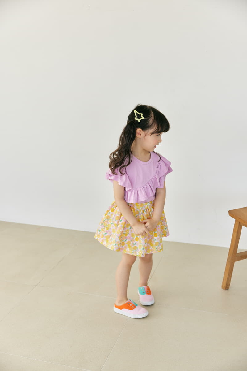 Orange Mom - Korean Children Fashion - #littlefashionista - Flower Print Skirt - 5