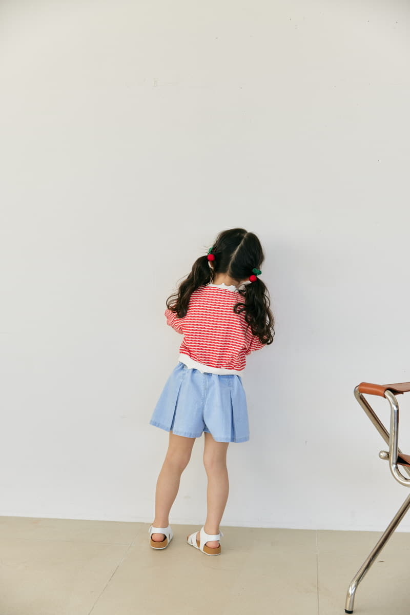 Orange Mom - Korean Children Fashion - #magicofchildhood - Heart Wrinkle Skirt Pants - 8