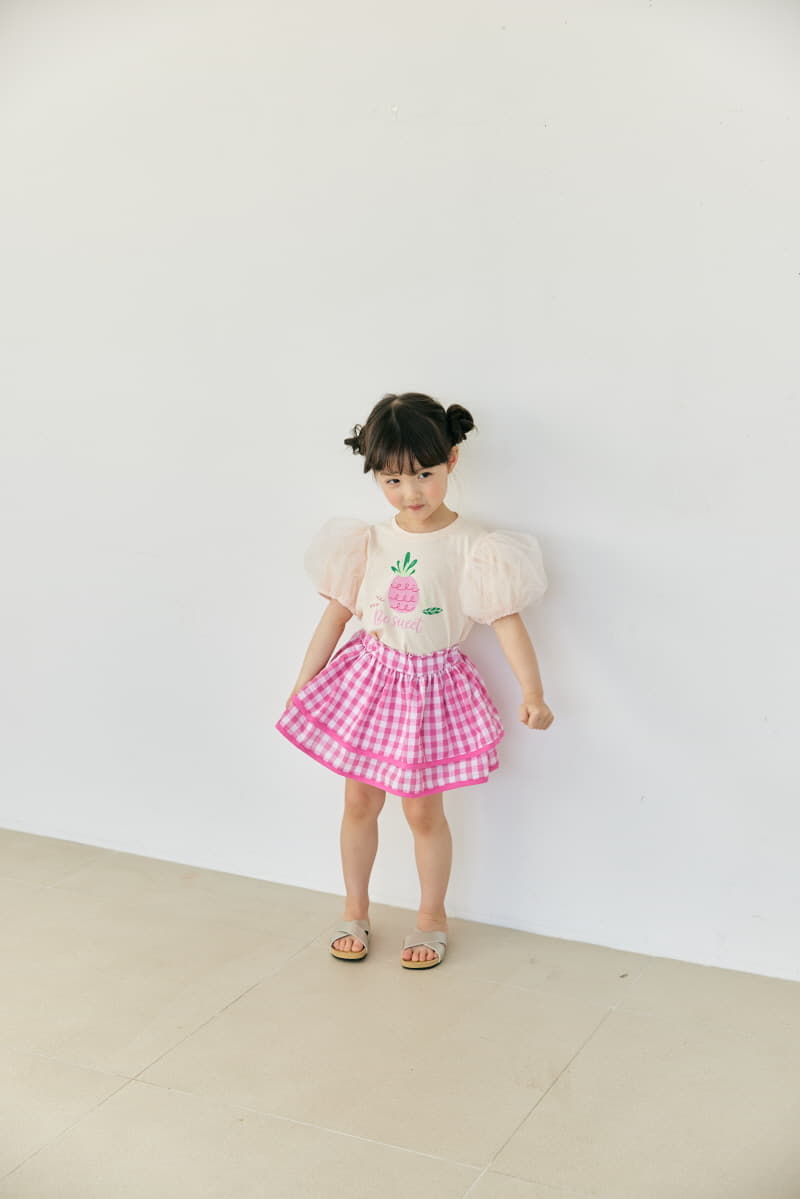 Orange Mom - Korean Children Fashion - #magicofchildhood - Check Can Can Skirt - 5