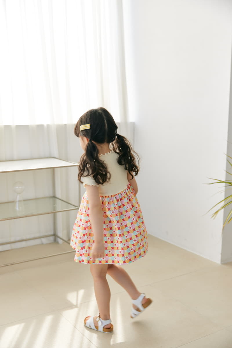 Orange Mom - Korean Children Fashion - #minifashionista - Rib Color One-piece